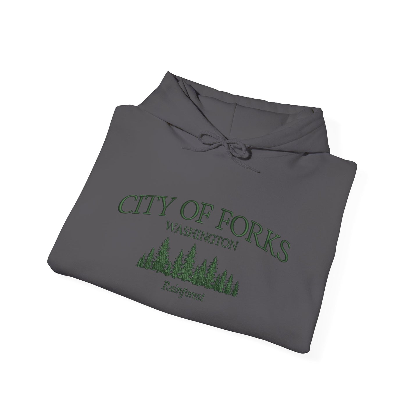 City Of Forks Washington Graphic Hoodie Heavy Blend Sweatshirt NEW