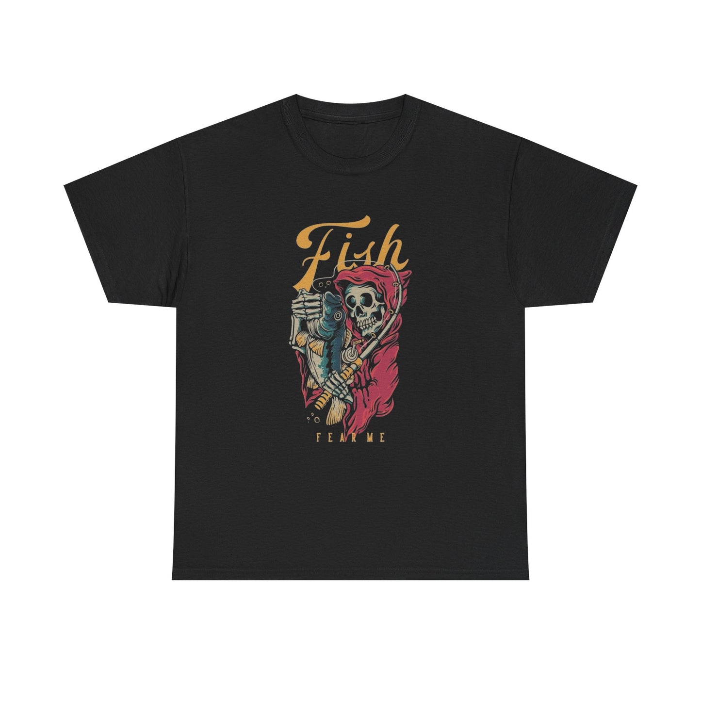 Fish Fear Me Funny Fishing Graphic T Shirt Unisex Cotton Tee Gift NEW
