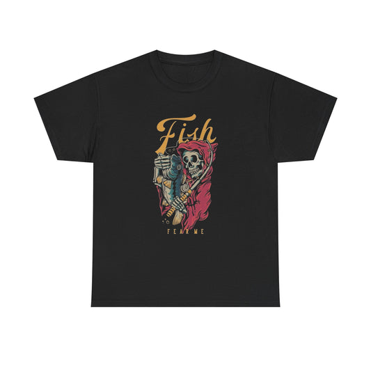 Fish Fear Me Funny Fishing Graphic T Shirt Unisex Cotton Tee Gift NEW