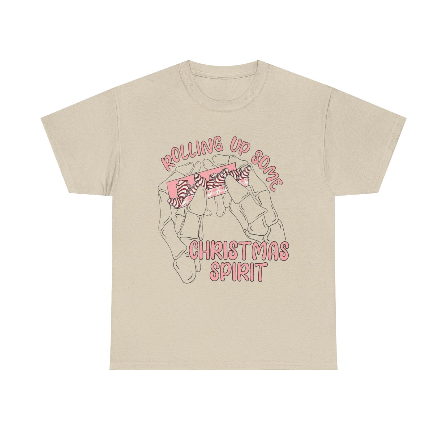Rolling Up Some Christmas Spirit Cakes Graphic T Shirt NEW Heavy Cotton Tee