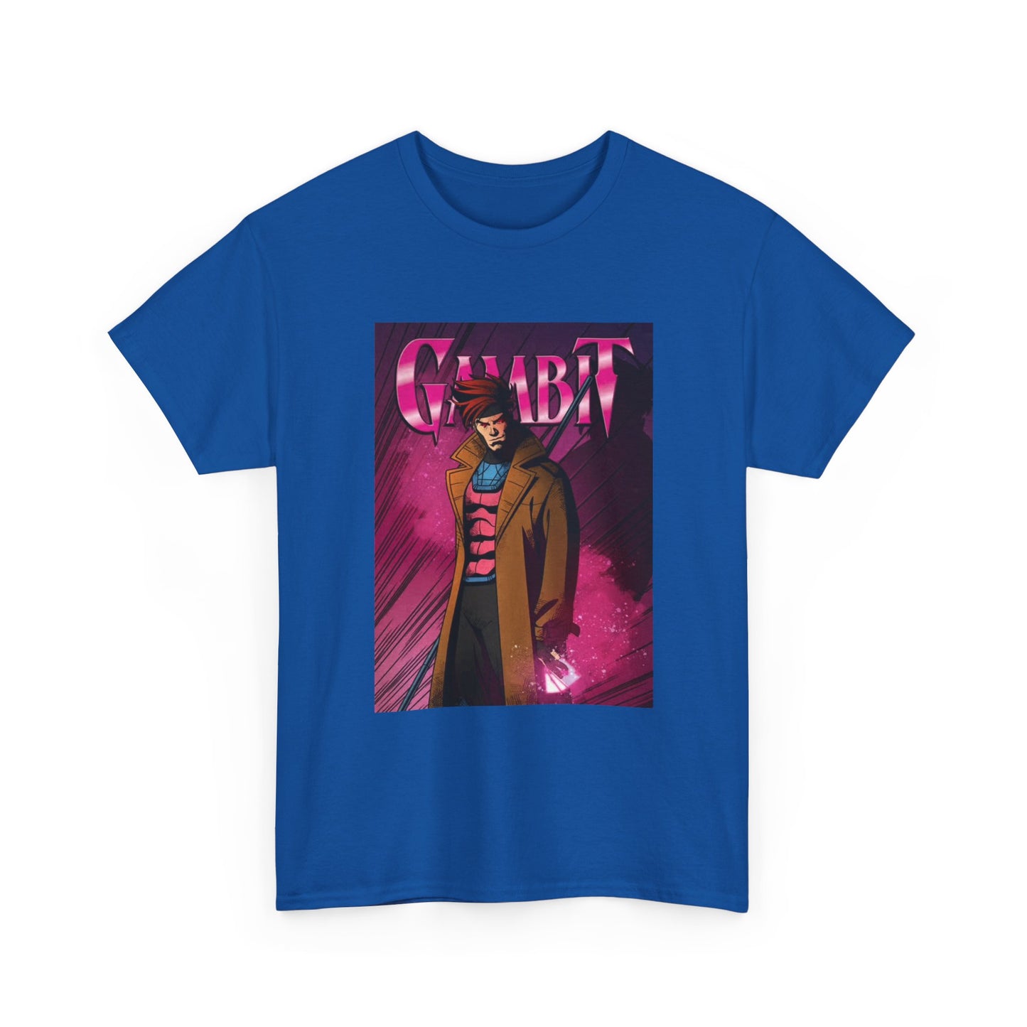 Gambit Tshirt Vintage Anime Cartoon Graphic Neon Unisex Heavy Cotton Tee