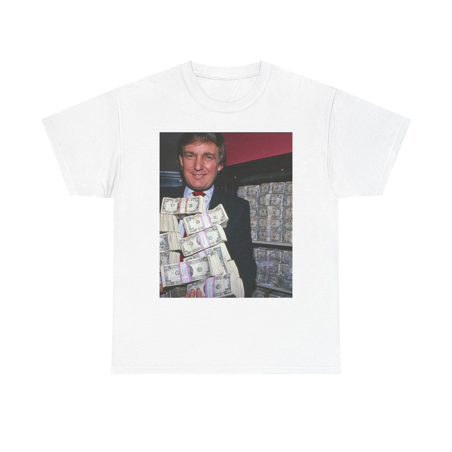 Trump Graphic T Shirt Vintage Moneybags Retro Unisex Heavy Cotton Tee