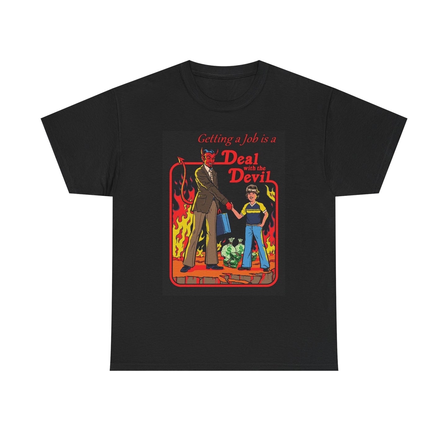Deal With The Devil Graphic T Shirt Cotton Tee
