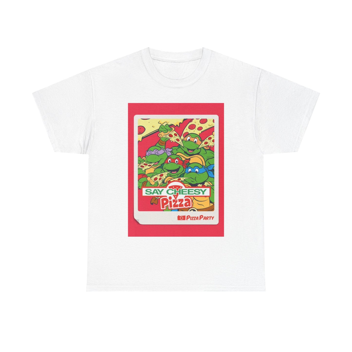 Pizza Party Cartoon Tshirt Ninja Graphic Funko Turtles Unisex Heavy Cotton Tee y