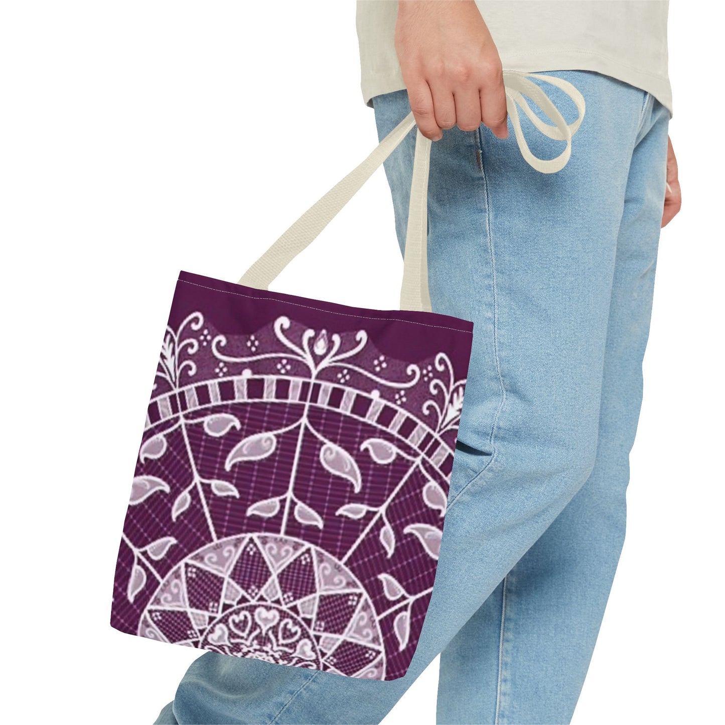 Purple And White Multi Color BRAND NEW MODERN Tote Bag (AOP)