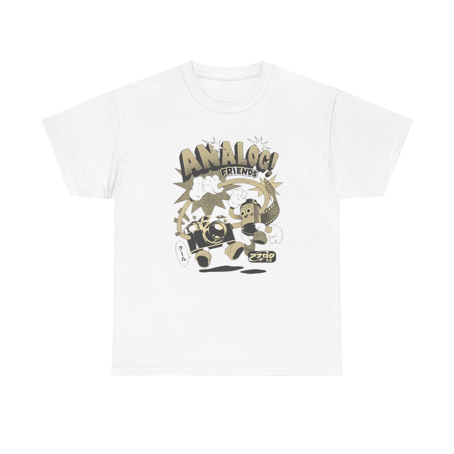 Analog Friends T Shirt Retro Photo Unisex Heavy Cotton Tee