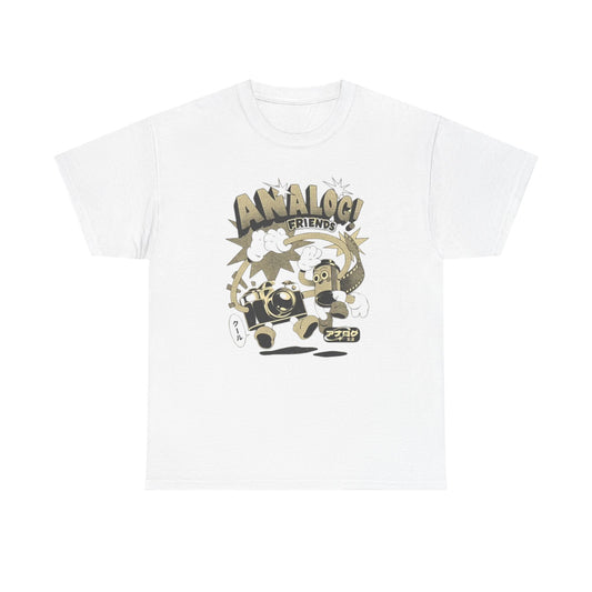 Analog Friends T Shirt Retro Photo Unisex Heavy Cotton Tee