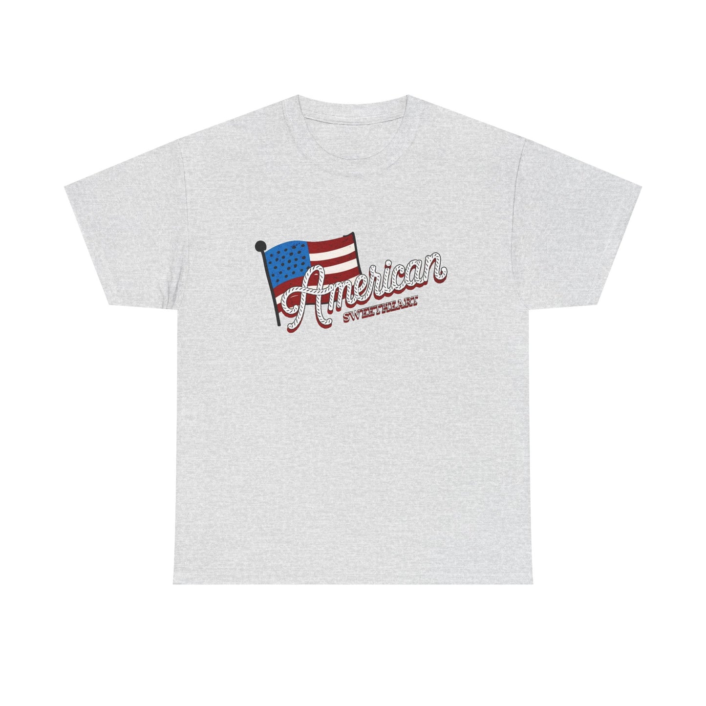 American Sweetheart USA Graphic T Shirt Regular Men's Heavy Cotton Tee