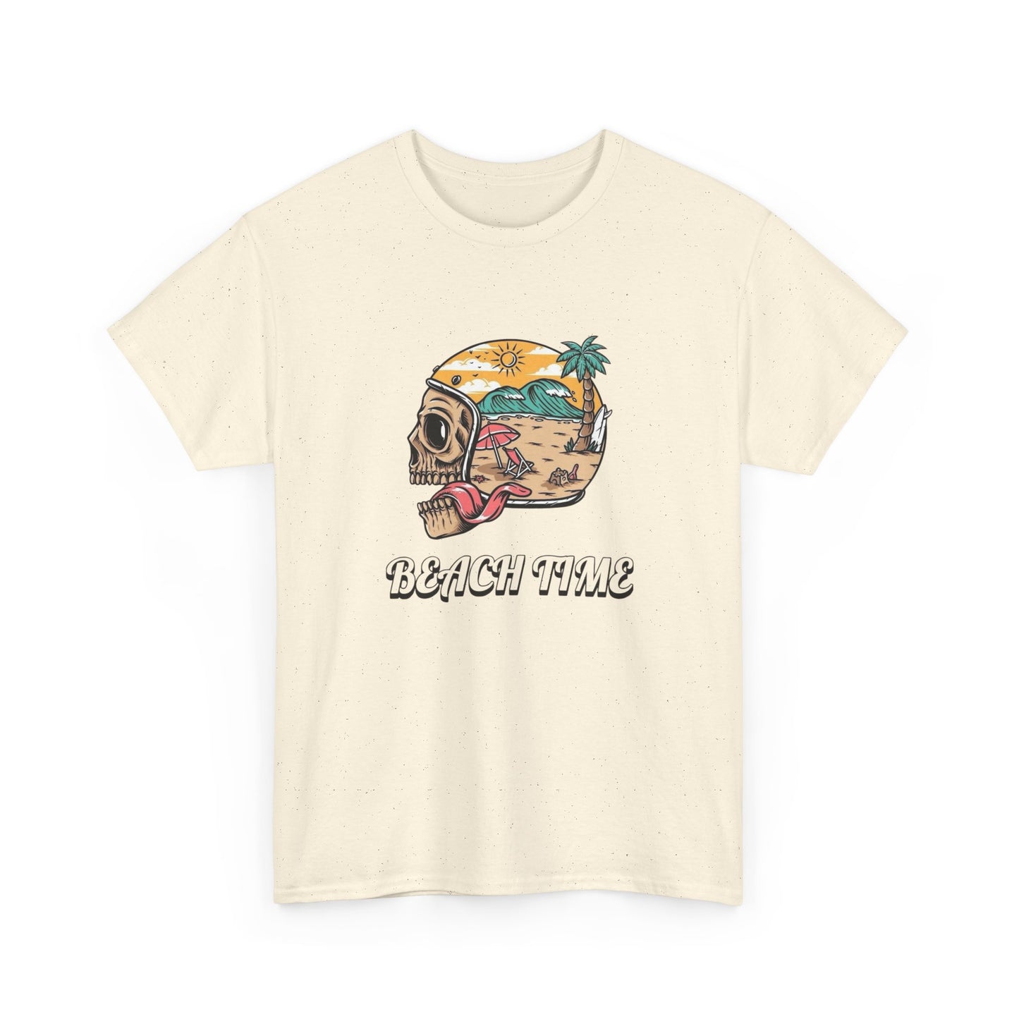 Beach Time Motorcycles T Shirt Graphic Unisex Heavy Cotton Tee NEW GIFT