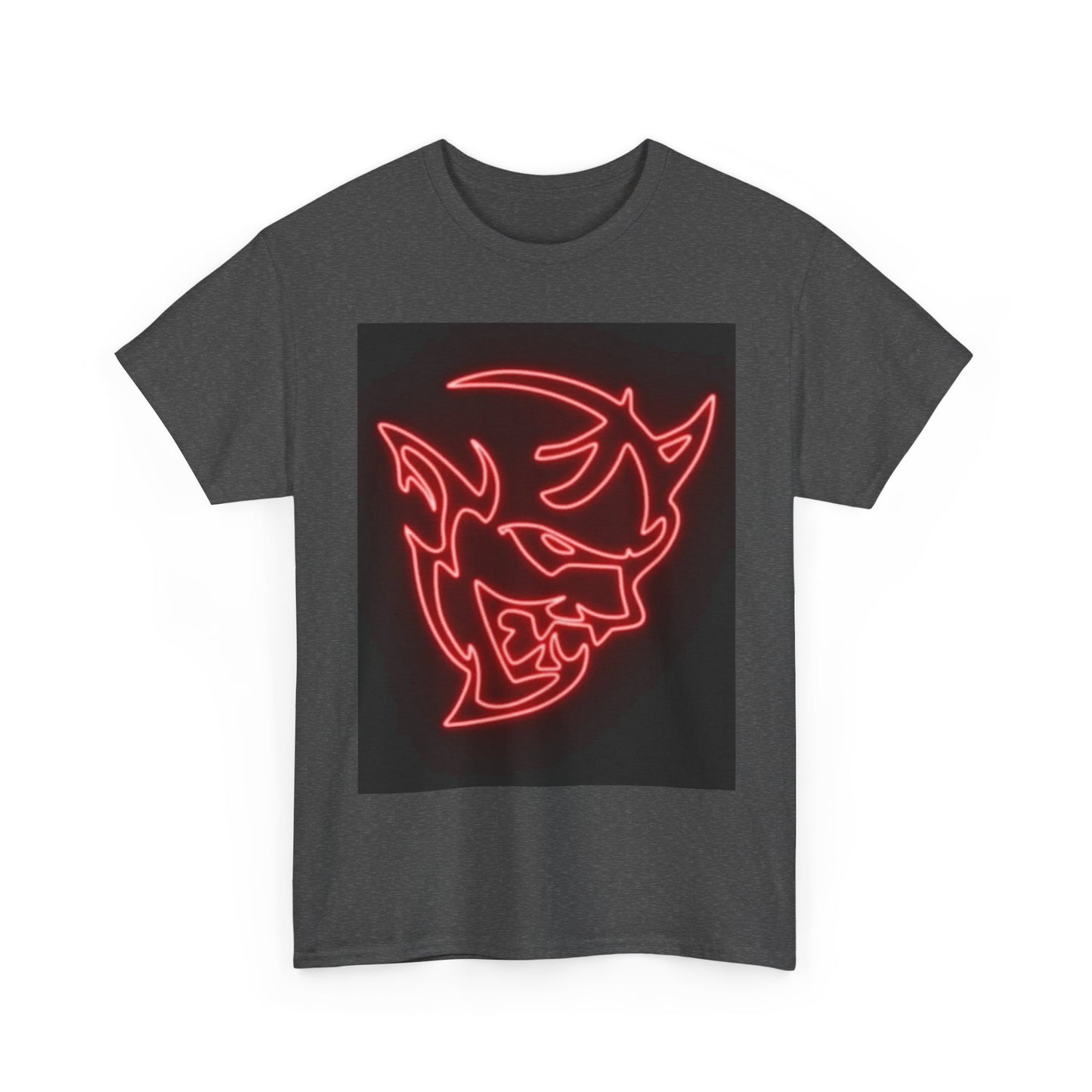 Dodge Demon Tshirt Hellcat Charger Logo Challenger Mopar Unisex Heavy Cotton Tee