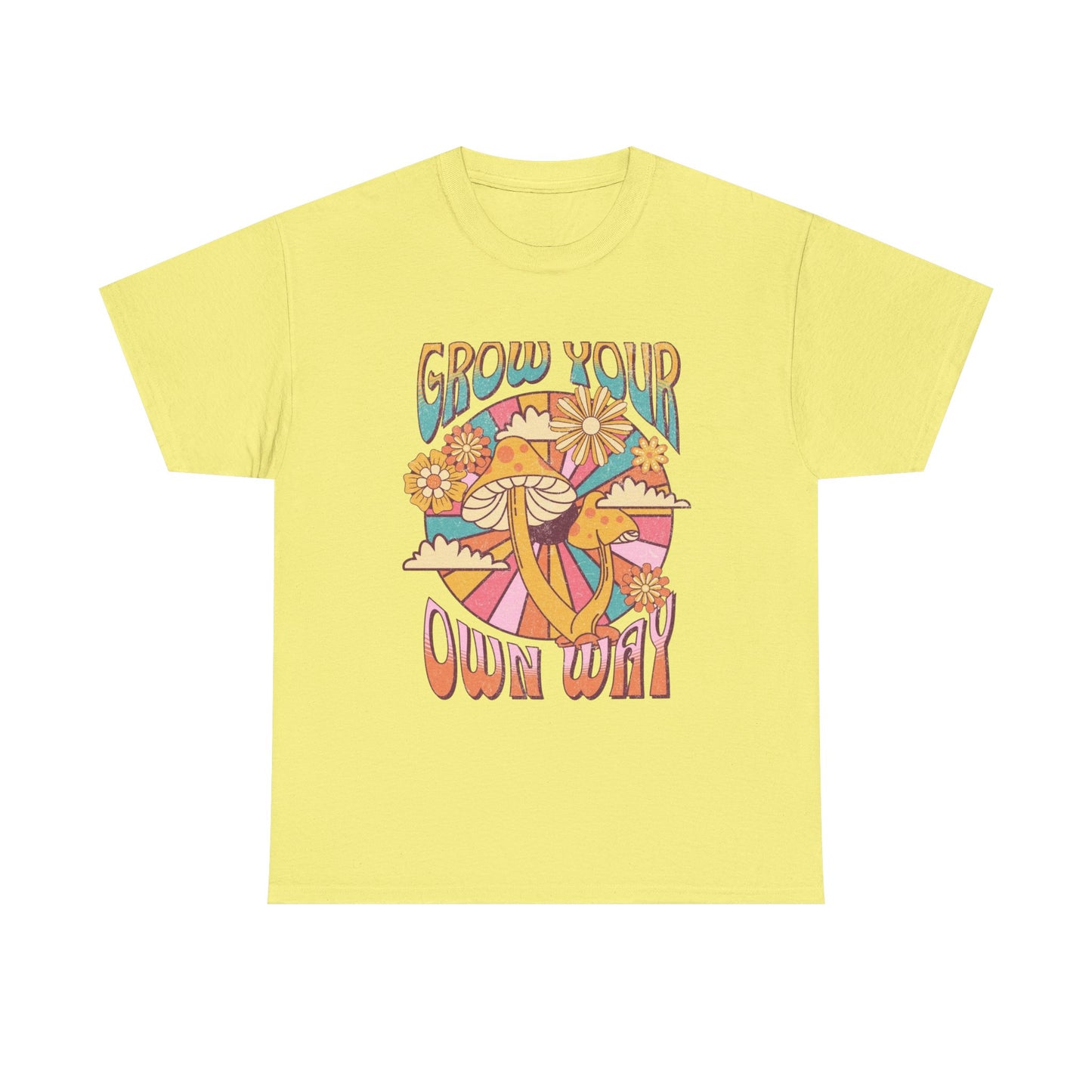 Grow Your Own Way Mushrooms Graphic T Shirt NEW ADULT TEE