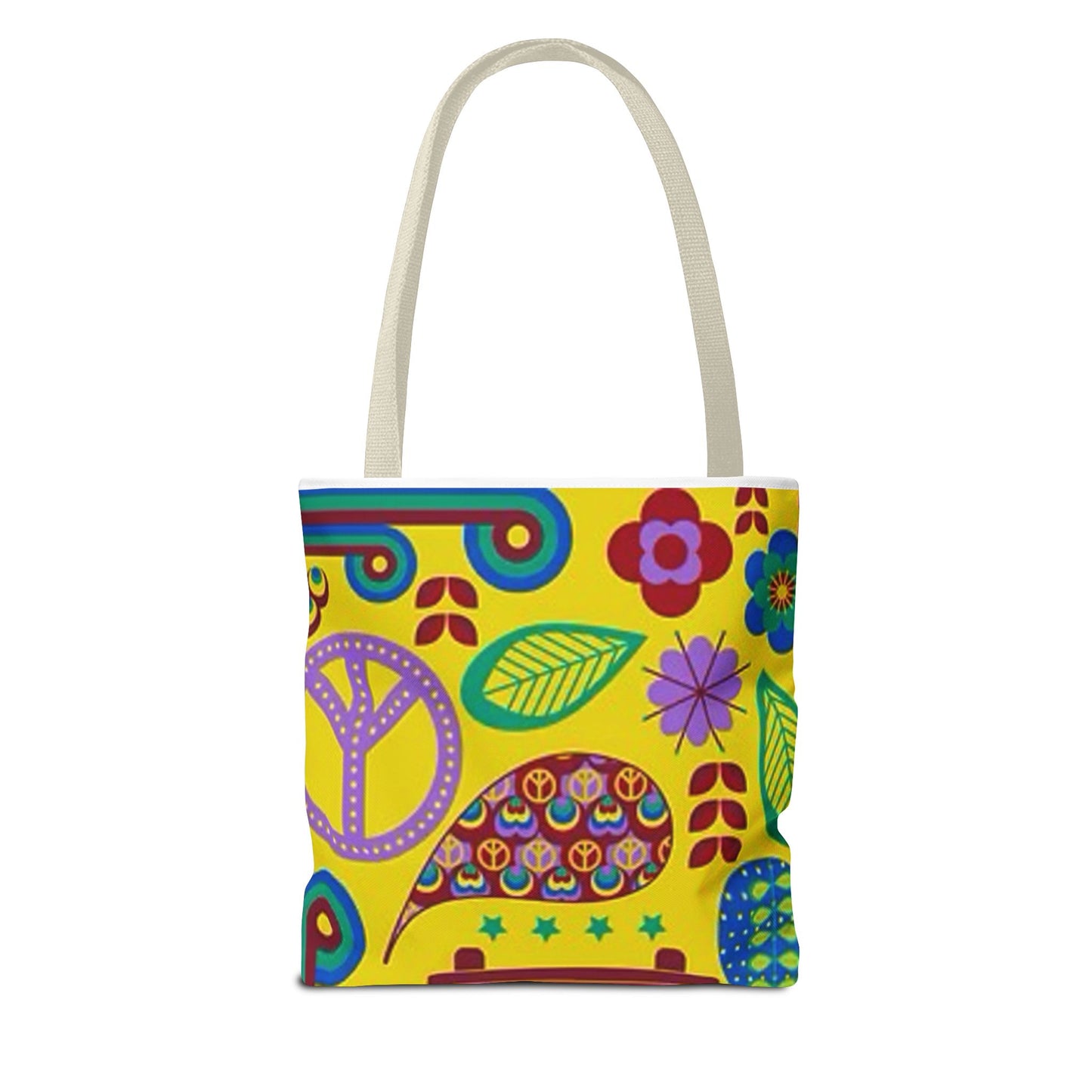 Peace And Love Multi Color BRAND NEW MODERN Tote Bag (AOP)