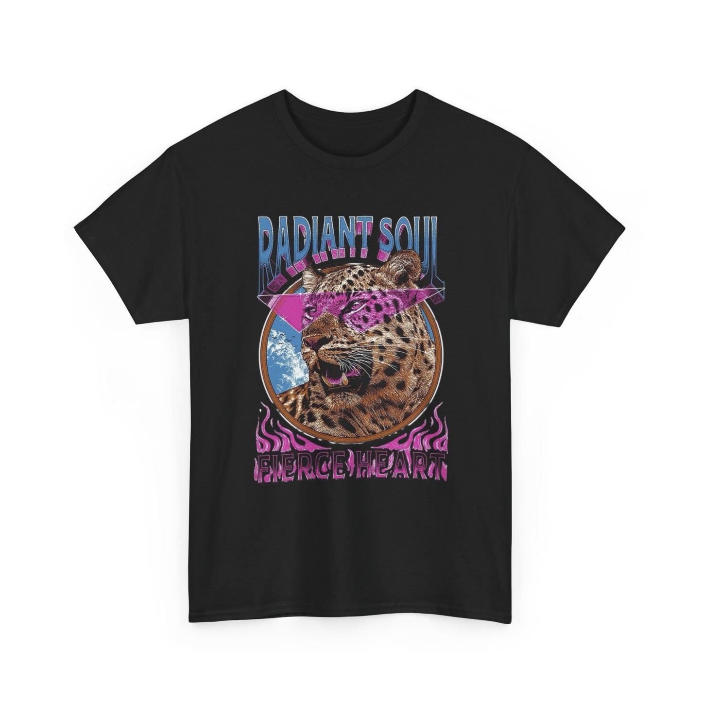 Radiant Soul Neon Panther Graphic T Shirt Unisex Heavy Cotton Tee