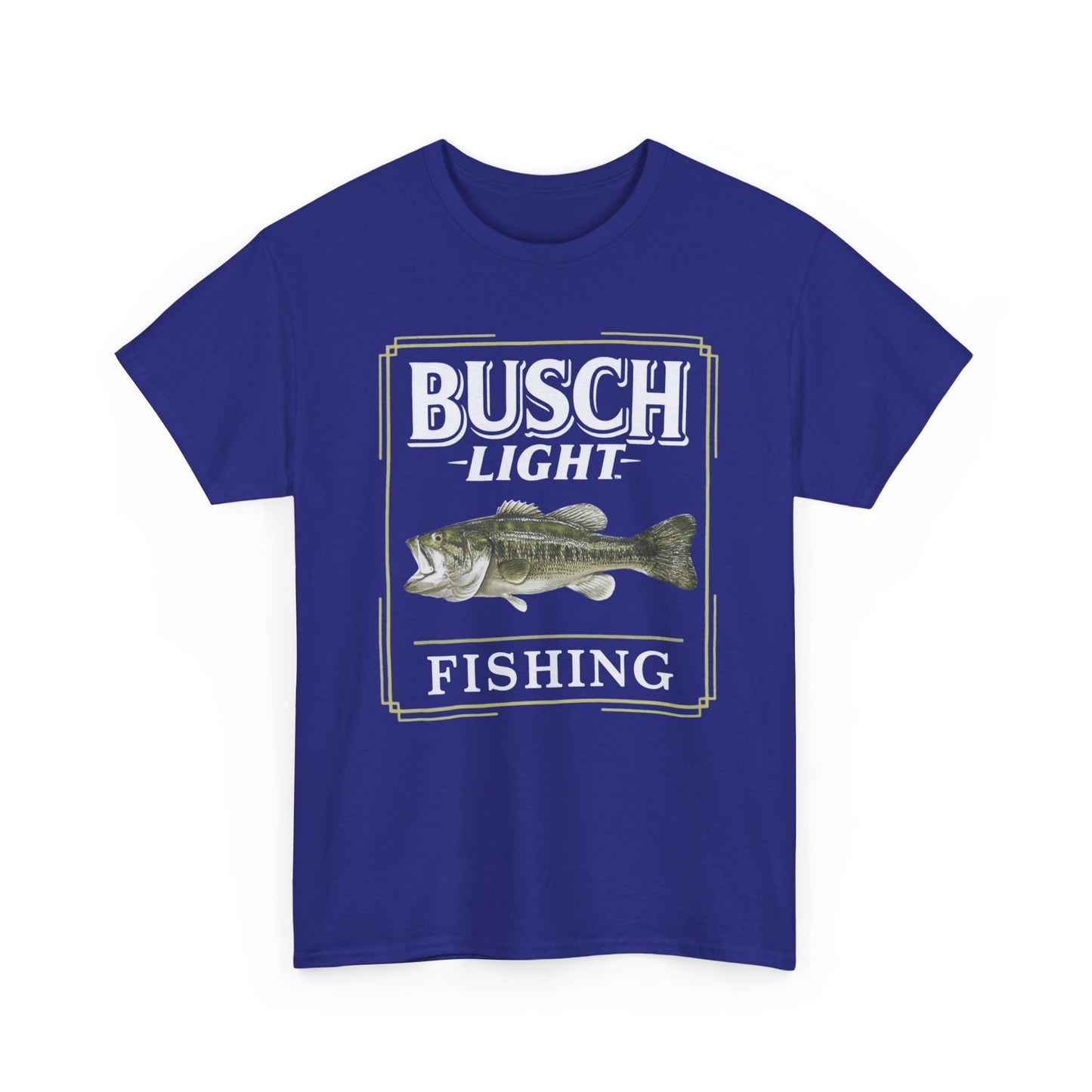 Busch Light Fishing Beer Graphic T Shirt Unisex Heavy Cotton Tee