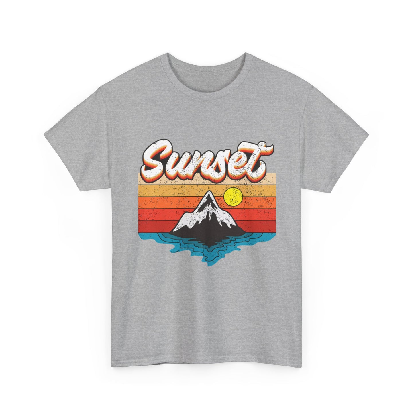 Beautiful Sunset Graphic T Shirt NEW Adult Unisex Heavy Cotton Tee