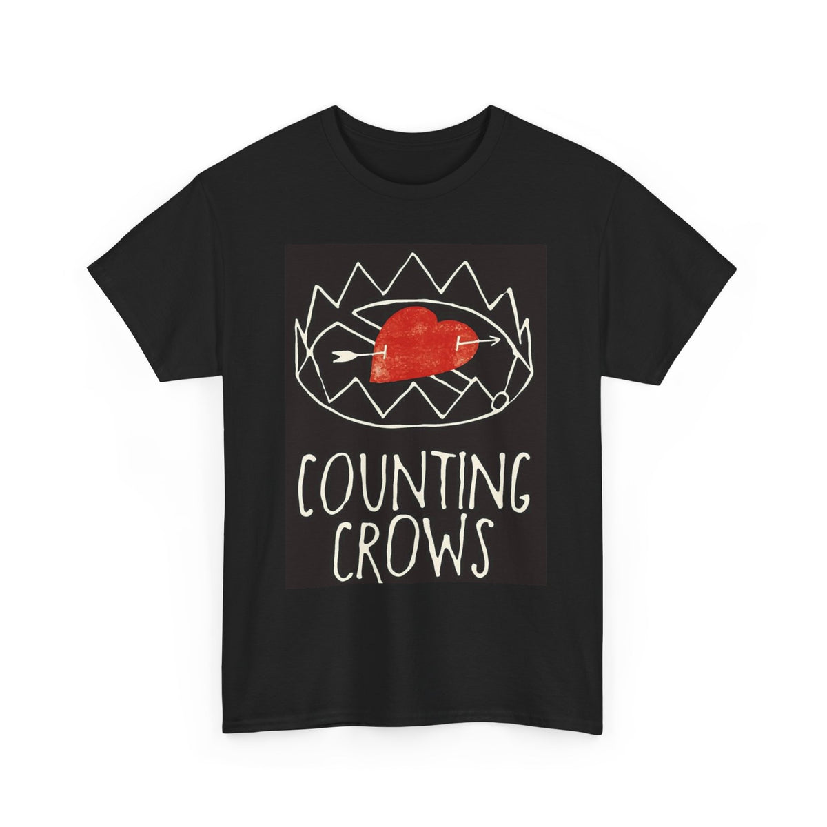 Counting Crows Graphic T Shirt Vintage Broken Heart Unisex Heavy Cotton Tee