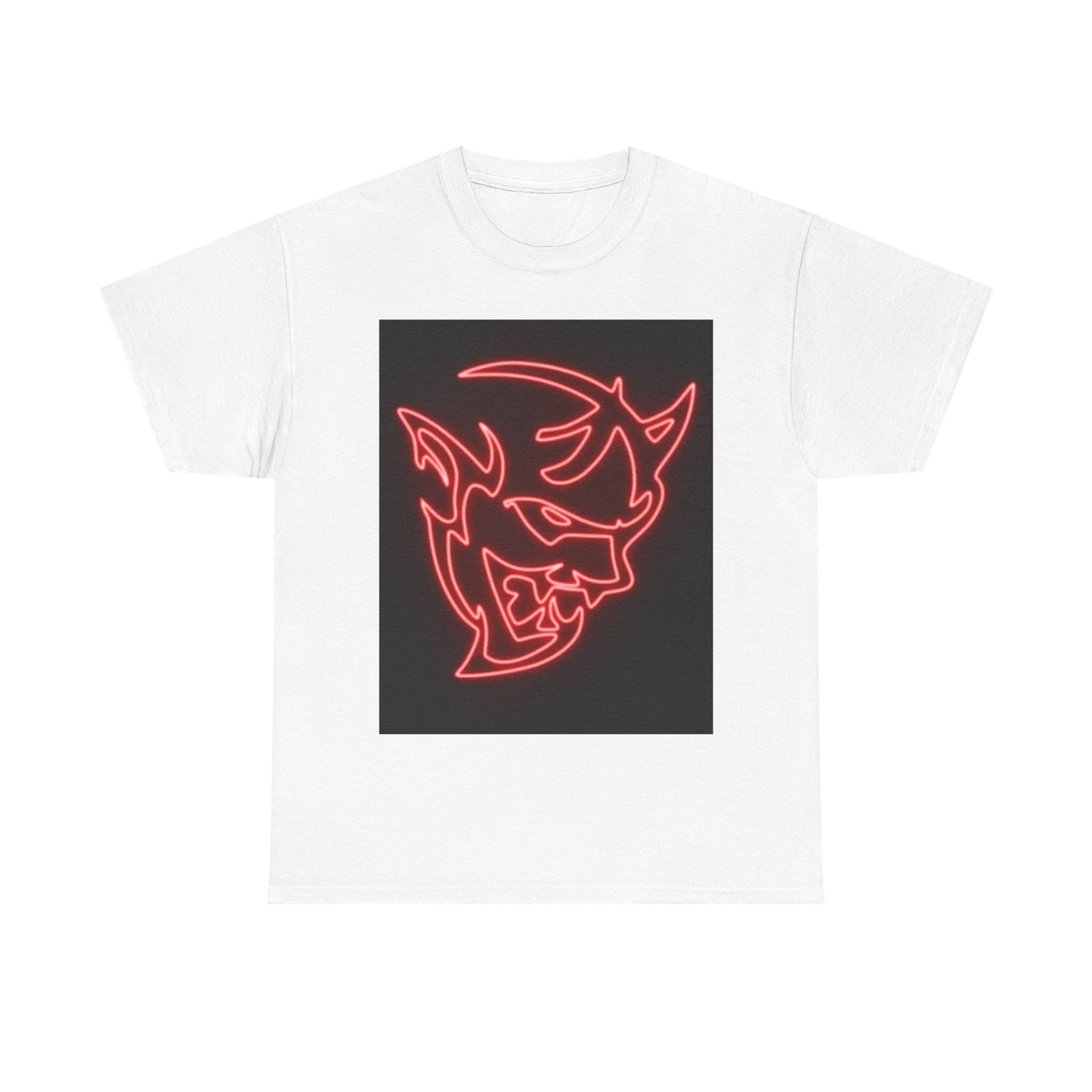 Dodge Demon Tshirt Hellcat Charger Logo Challenger Mopar Unisex Heavy Cotton Tee