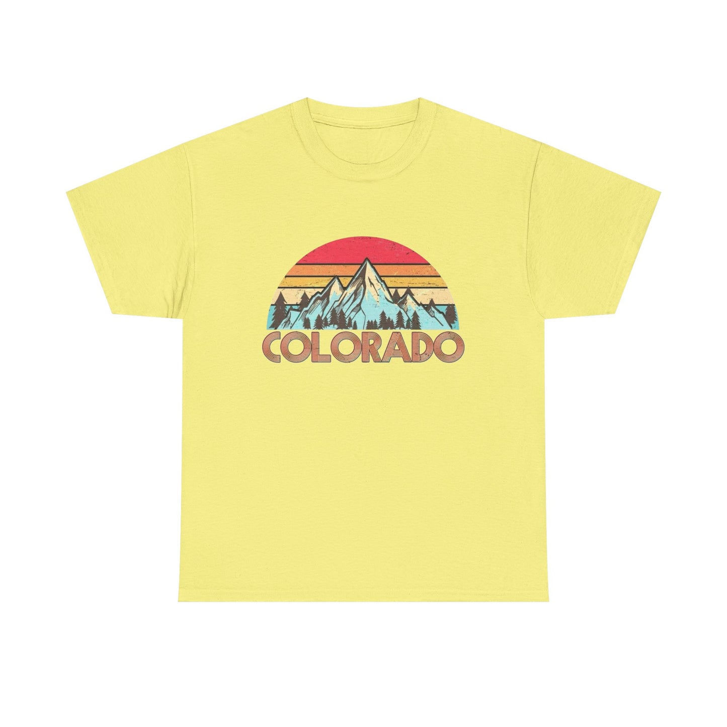 Colorado Retro Mountains Graphic T Shirt NEW Adult Tee