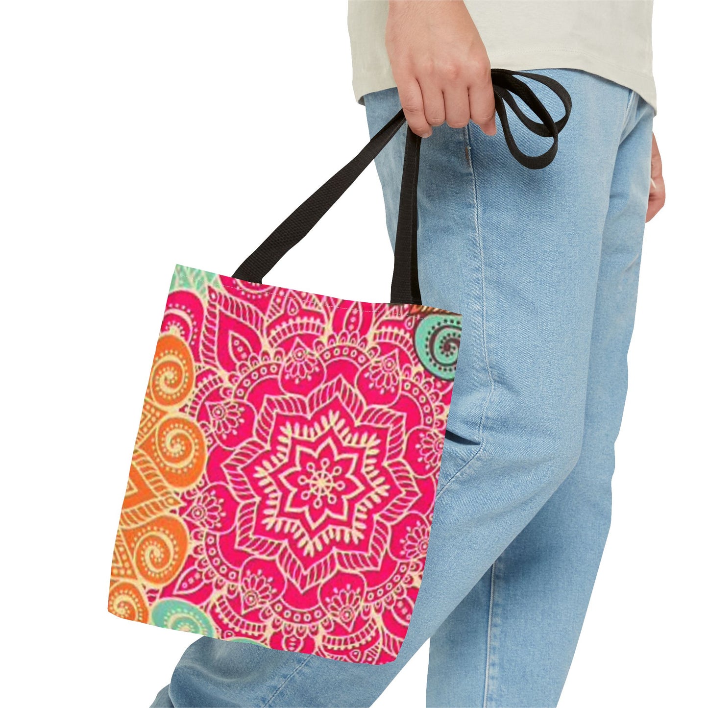 Pink And Orange Design Multi Color BRAND NEW MODERN Tote Bag (AOP)
