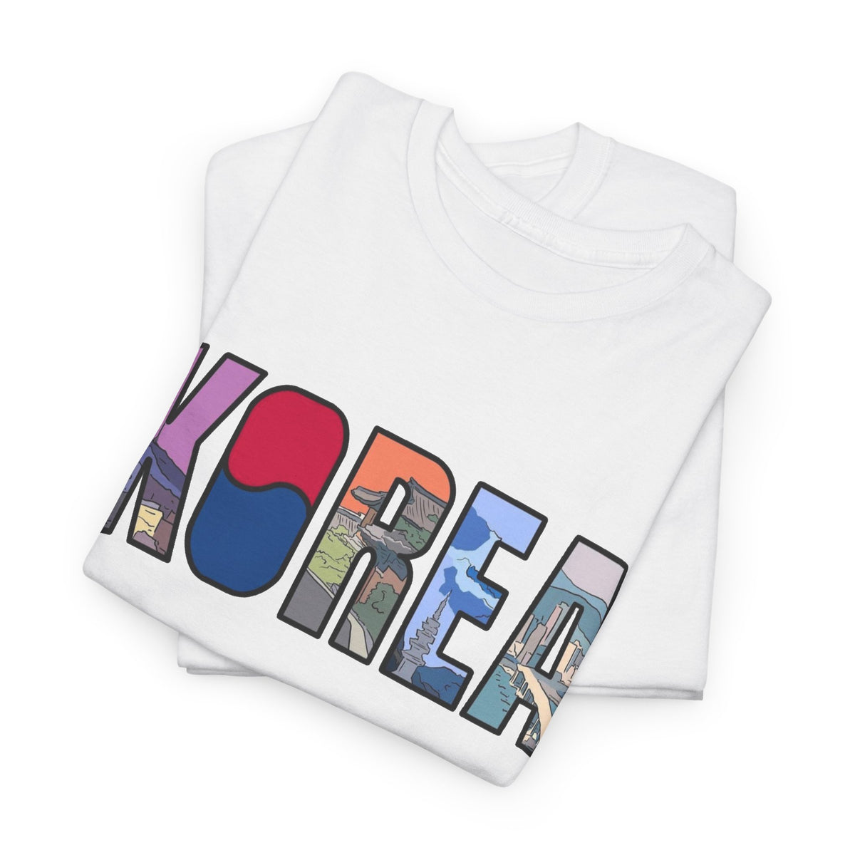Korea Graphic T Shirt Men's Korean Heavy Cotton Tee
