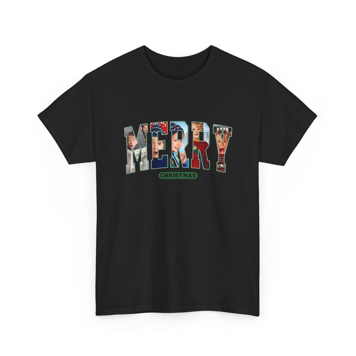 Merry Christmas Home Alone Funny Graphic T Shirt NEW ADULT Unisex Heavy Cotton