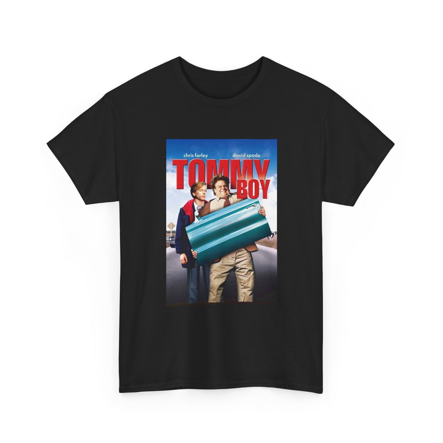 Tommy Boy Tshirt Chris Farley David Spade Retro Movie Poster Unisex Heavy Cotton