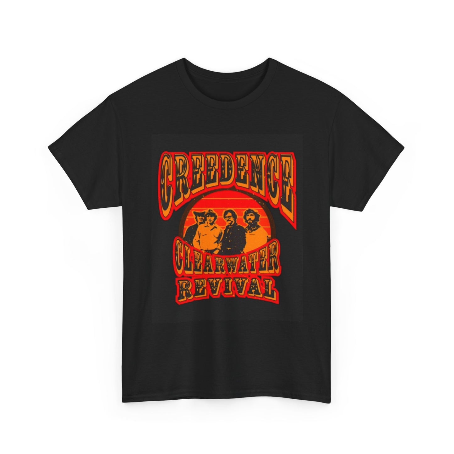 Creedence Clearwater Revival Graphic T Shirt Vintage Logo Unisex Heavy Cotton