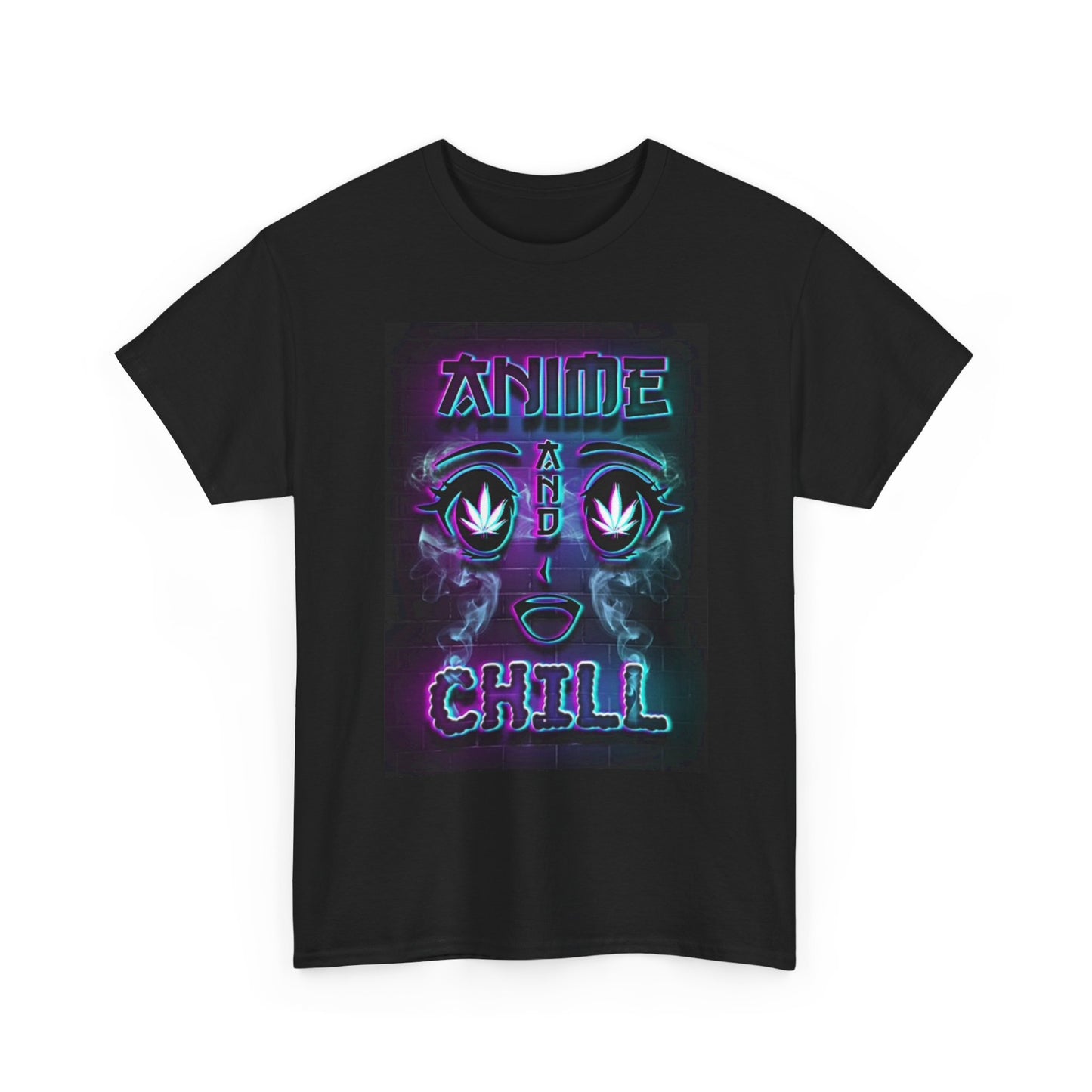 Anime And Chill Graphic T Shirt hentai Retro Neon Unisex Heavy Cotton Tee
