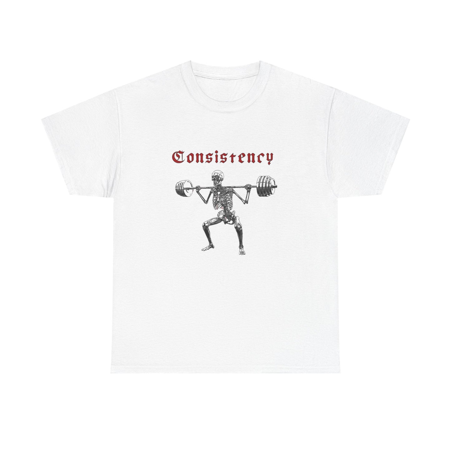 Consistency GYM Workout Graphic T Shirt New Adult Unisex Heavy Cotton Tee