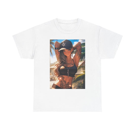 Waifu Anime Hentai Graphic T Shirt Sexy Tattoo Unisex Heavy Cotton Tee