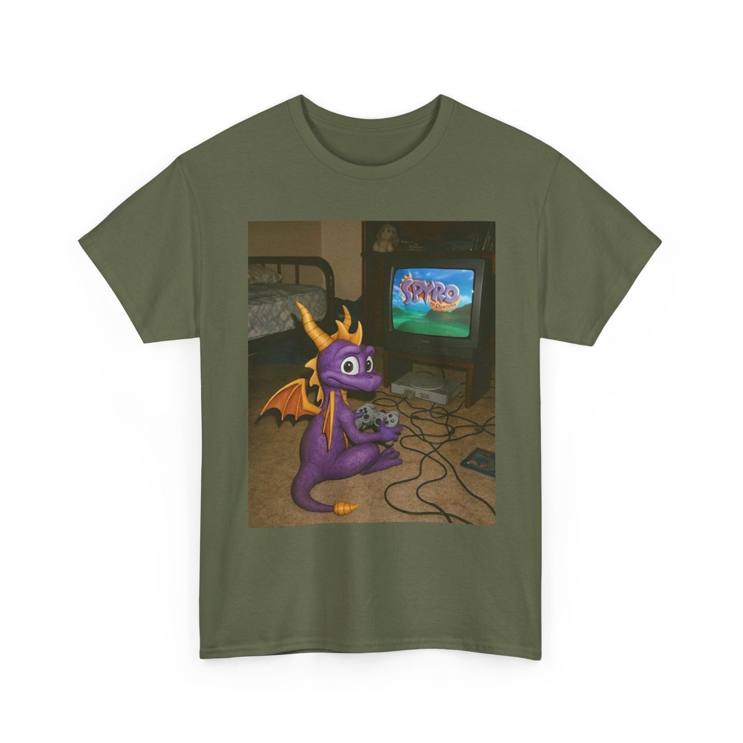 Spyro Graphic T Shirt Vintage Funny Gaming Unisex Heavy Cotton Tee