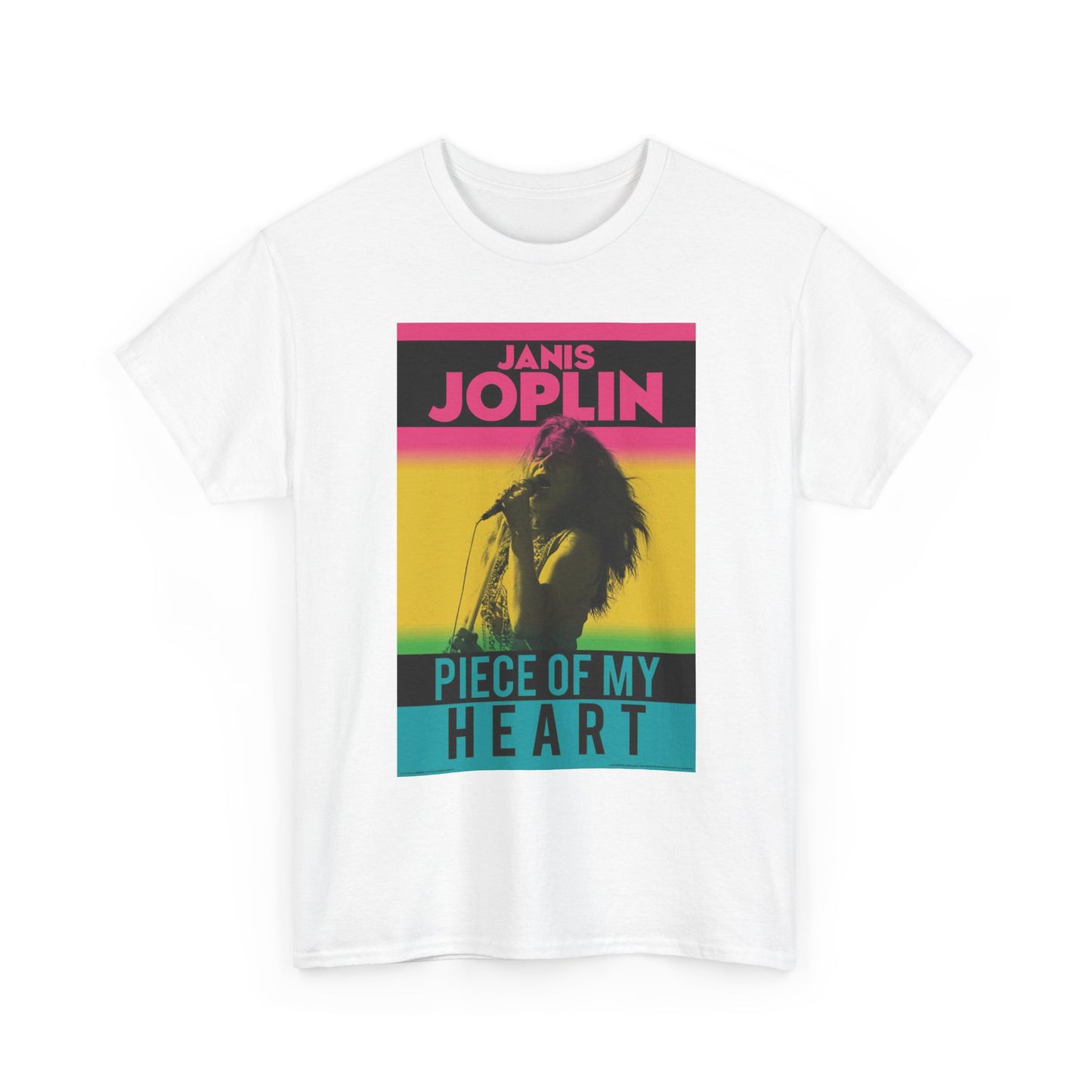 Janis Joplin Piece Of My Heart T Shirt BRAND NEW Apparel Unisex Graphic Tee USA