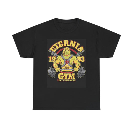 Eternia GYM Graphic T Shirt Funny Cartoon Unisex Heavy Cotton Tee