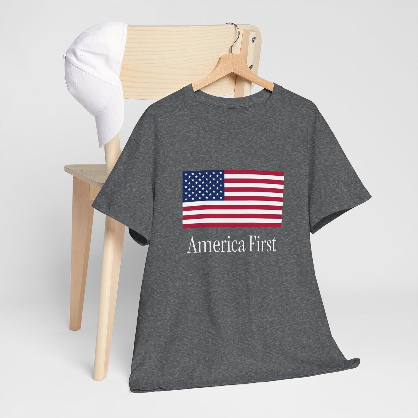 America First USA Flag Graphic T Shirt Heavy Cotton Tee NEW ADULT UNISEX