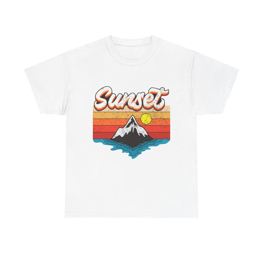 Beautiful Sunset Graphic T Shirt NEW Adult Unisex Heavy Cotton Tee