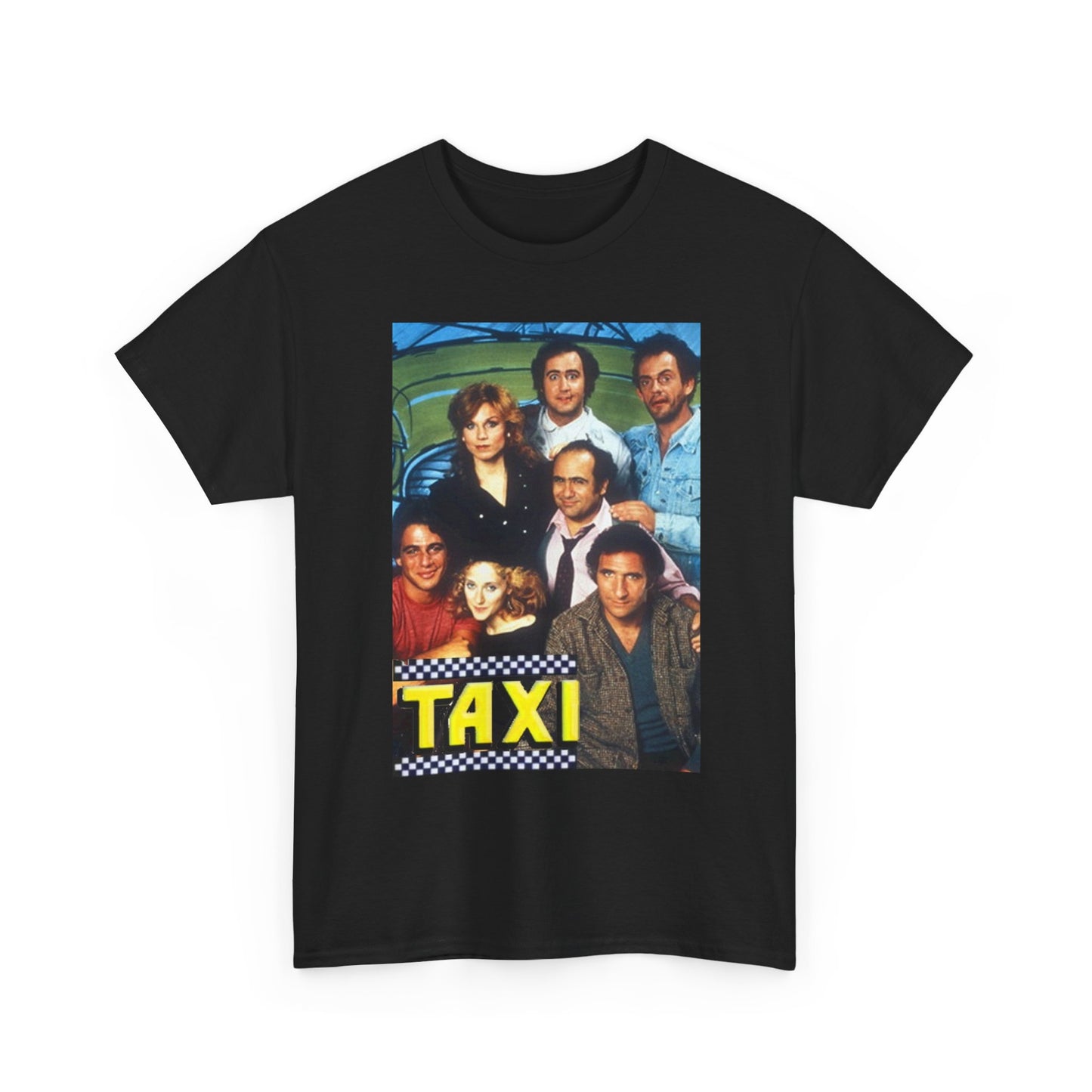 Taxi Graphic T Shirt Vintage Tv Show Comedy Retro Unisex Heavy Cotton Tee