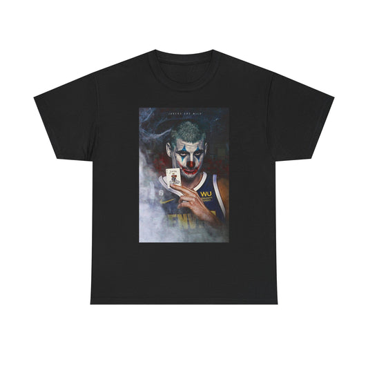 Jokers Wild Nikola Jokic Graphic T Shirt Basketball Retro Unisex Heavy Cotton