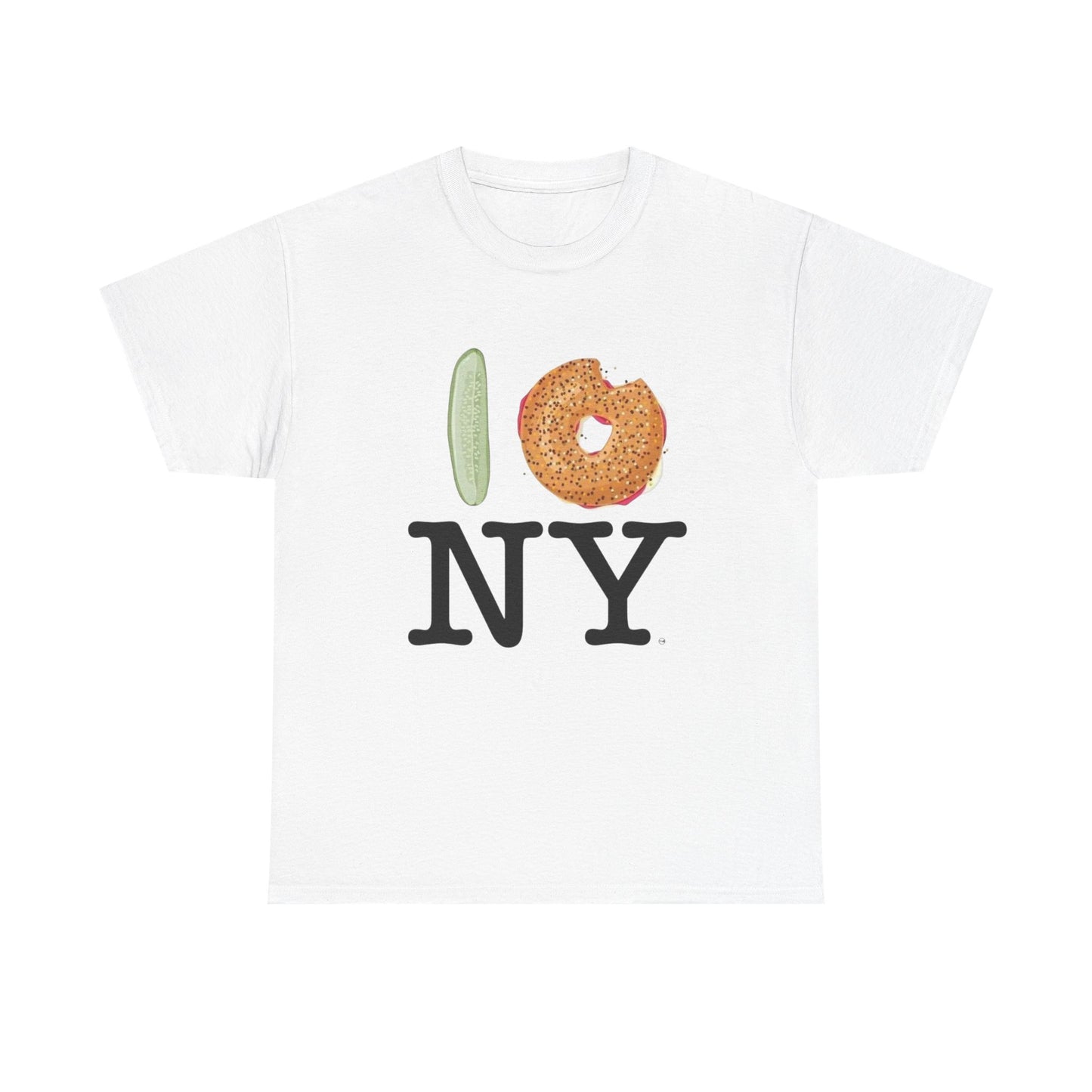 I Love New York City Bagel Shop Graphic T Shirt Unisex NEW Heavy Cotton Tee