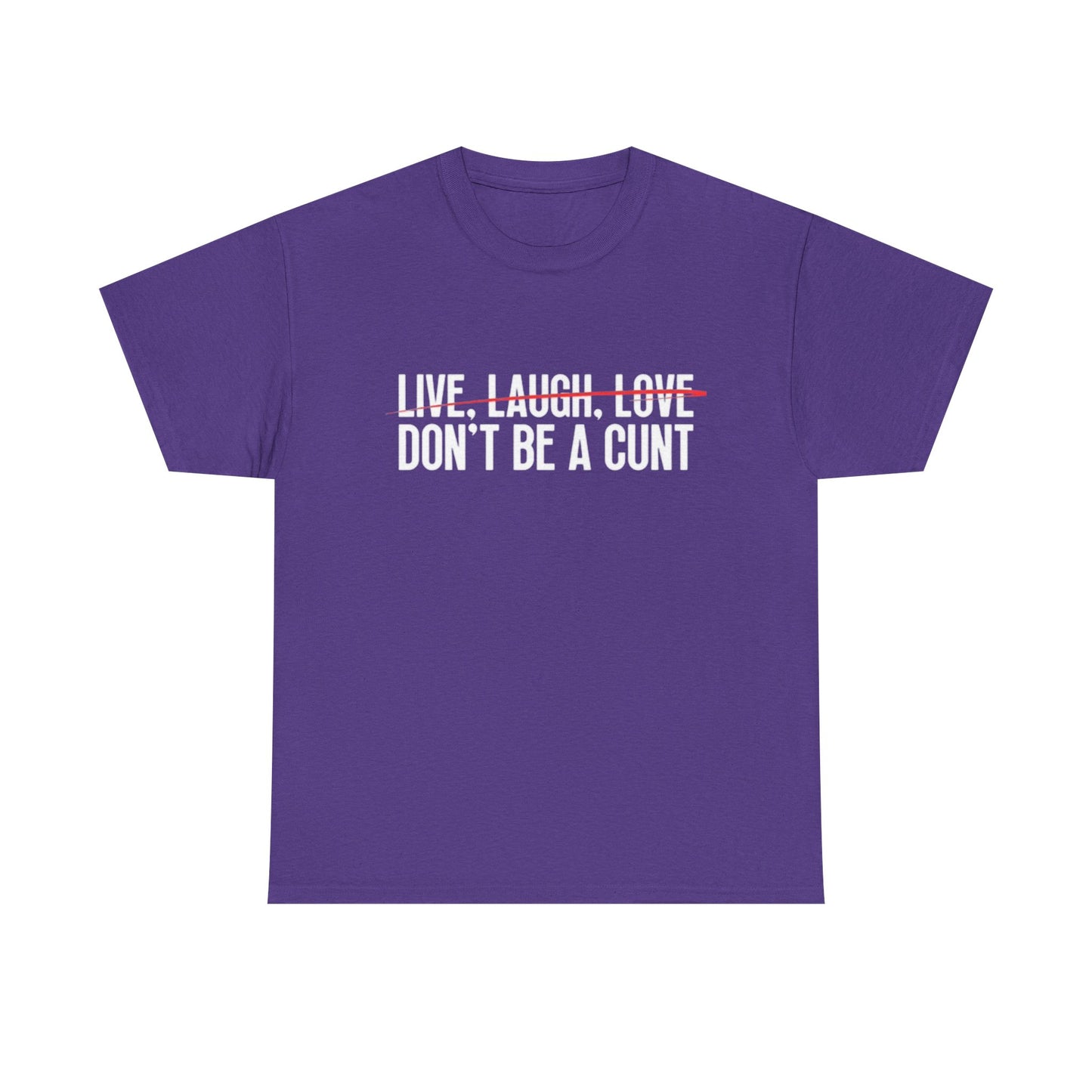 Live Laugh Love Funny Graphic T Shirt Comedy Gift Unisex Heavy Cotton Tee