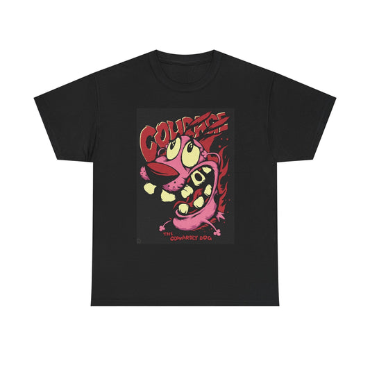 Courage The Cowardly Dog Graphic T Shirt Unisex Cotton Tee NEW