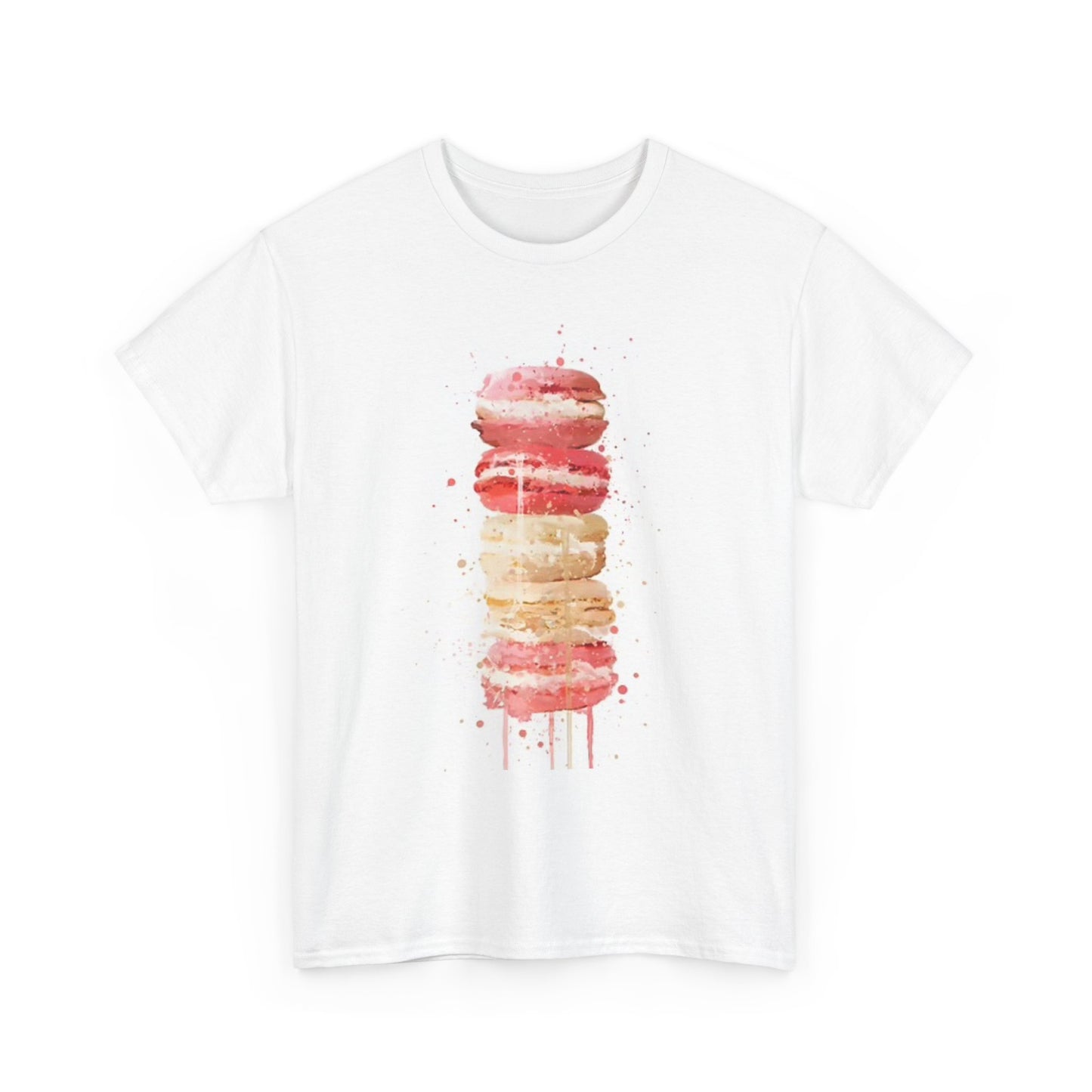 Macaroon Graphic T Shirt Funny Foodie Snack Unisex Heavy Cotton Tee