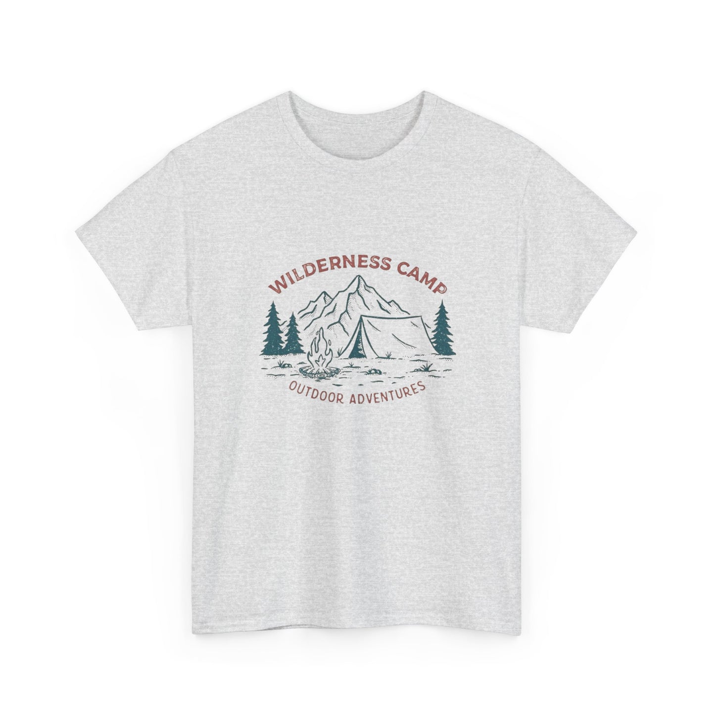 Wilderness Camp Graphic T Shirt Unisex Heavy Cotton Tee