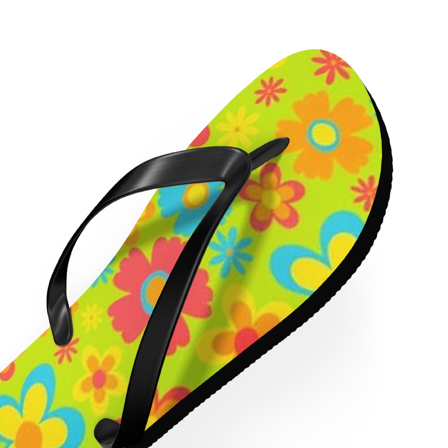 Waves And Sun Sandals Groovy Flowers Summer Flip Flops Slides BRAND NEW