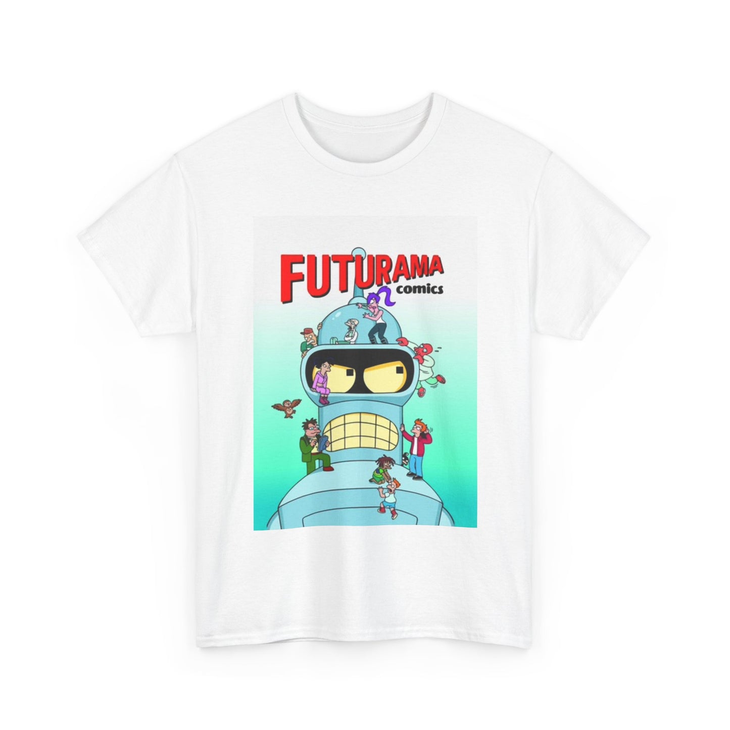 Futurama Shirt Bender Tv Series Graphic Funny Cartoon Unisex Heavy Cotton Tee
