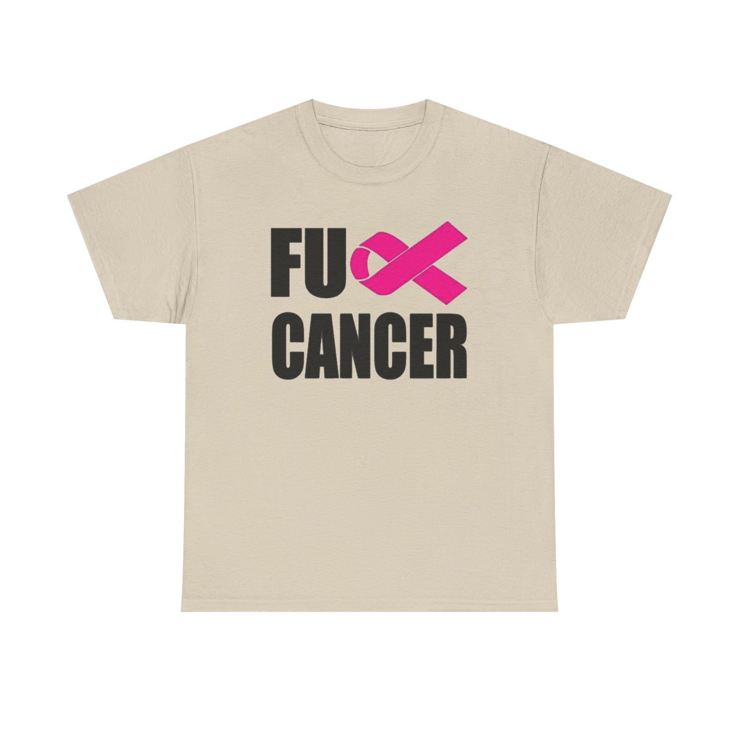 FU Cancer Graphic T Shirt Cancer Awareness Unisex Heavy Cotton Tee