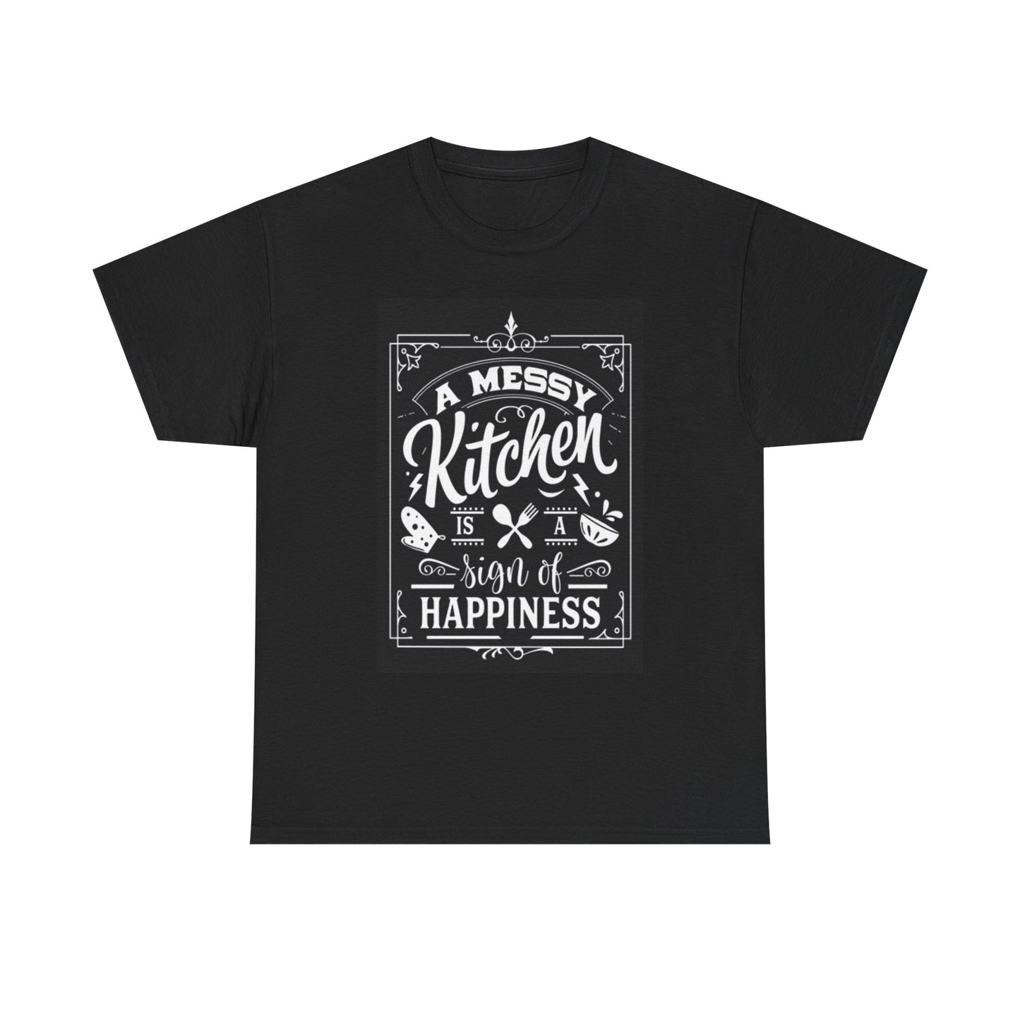 A Messy Kitchen Graphic Shirt Funny Chef Cooks Unisex Heavy Cotton Tee