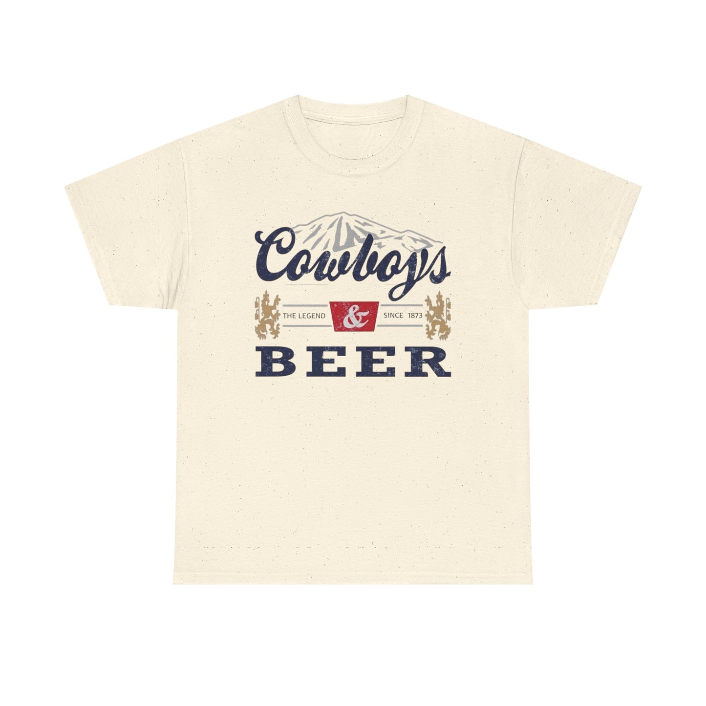 Cowboys And Beer Graphic T Shirt ALL SIZES Tee Unisex Heavy Cotton