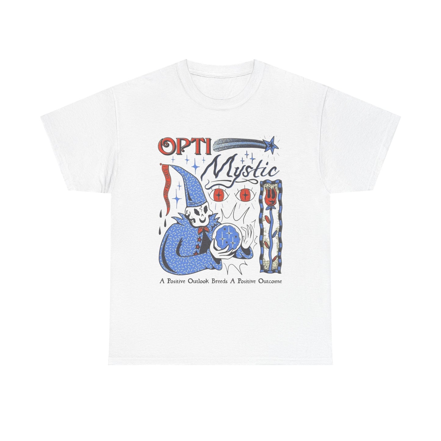 Opti Mystic Wizard Graphic T Shirt New Adult Unisex Heavy Cotton Tee