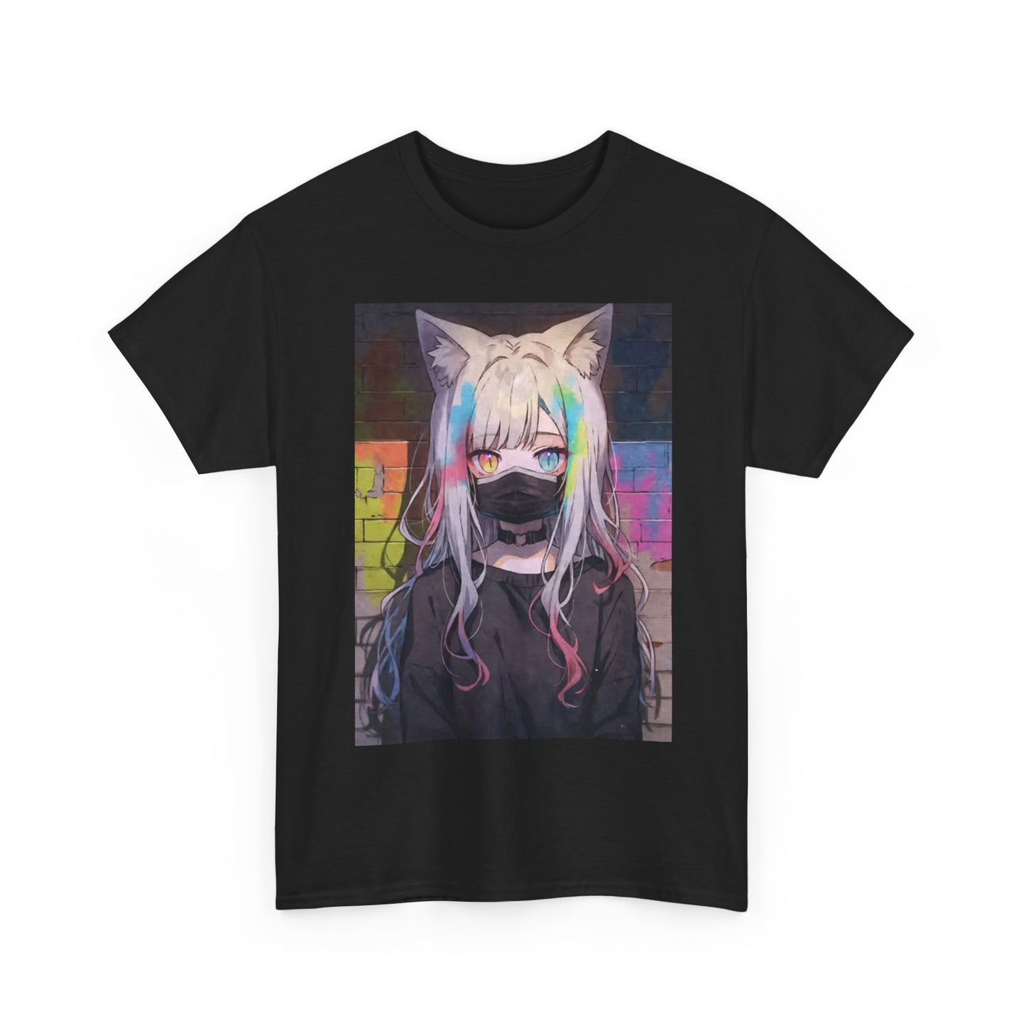 Waifu Anime T-shirt Girl Graphic Cartoon Retro Gaming Unisex Heavy Tee Gamer 43