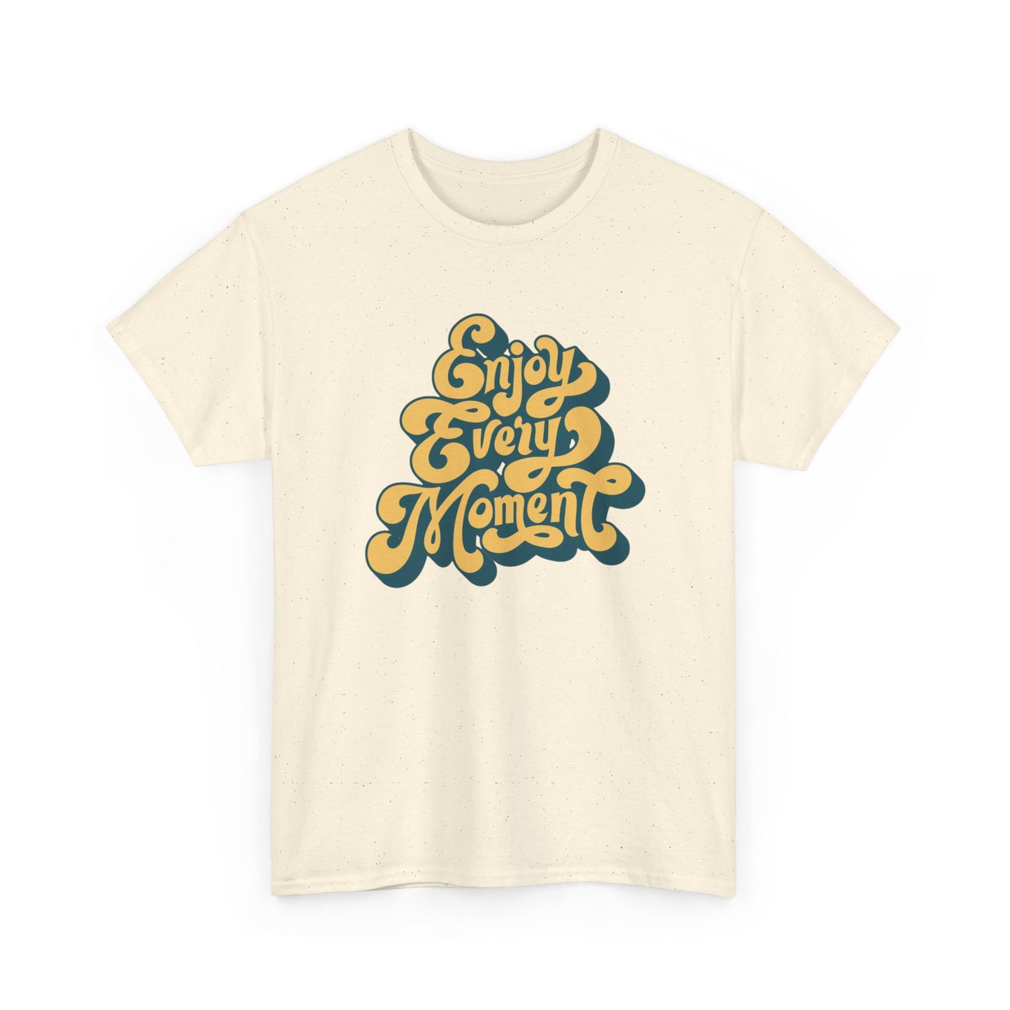 Enjoy Every Moment Graphic T Shirt Groovy Vibes Unisex Heavy Cotton Tee